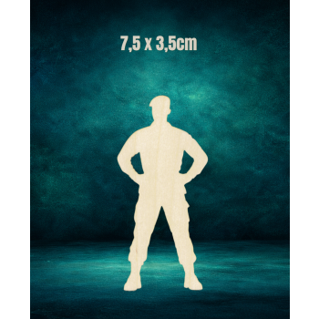 Żołnierz 7,5cm (komandos) obrys, sklejka 3mm